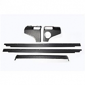 Rugged Ridge Body Protector Kit - Diamond Plated Thermoplastic Black - 1165150