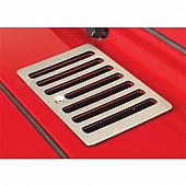 Rugged Ridge Cowl Vent Cover - Slotted Silver Stainless Steel - 1118569