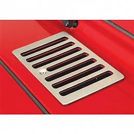 Rugged Ridge Cowl Vent Cover - Slotted Silver Stainless Steel - 1118569