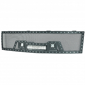 Paramount Automotive Grille - Powder Coated Black Stainless Steel - 480802