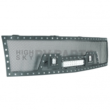 Paramount Automotive Grille - Powder Coated Black Stainless Steel - 480802-2