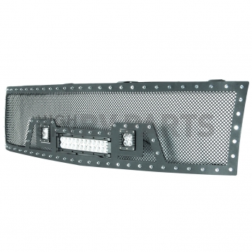 Paramount Automotive Grille - Powder Coated Black Stainless Steel - 480802-3