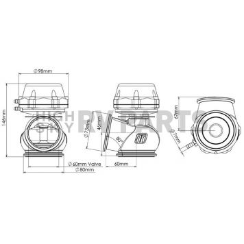 Turbo Smart Turbocharger Wastegate - TS-0503-1001-1