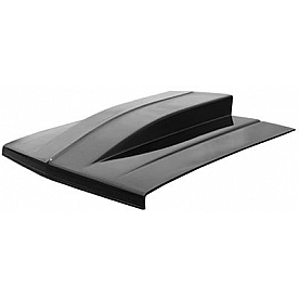 Harwood Fiberglass Hood - Cowl Induction Bare Fiberglass Black - 41104