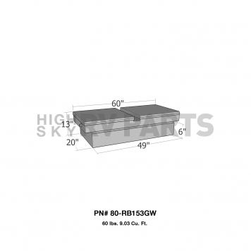 Westin Automotive Tool Box Crossover Polished Aluminum - RB153GW-1