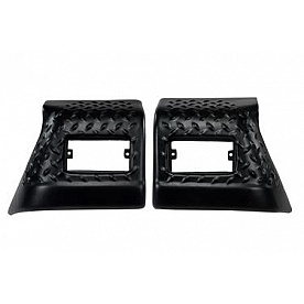 Rugged Ridge Fender Shield - Diamond Plate Black Thermoplastic Set Of 2 - 1165020