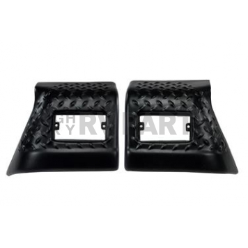 Rugged Ridge Fender Shield - Diamond Plate Black Thermoplastic Set Of 2 - 1165020