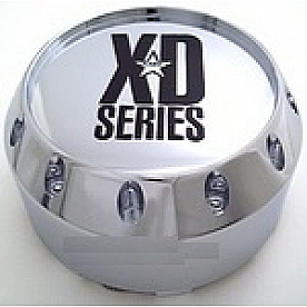 KMC Wheels Wheel Center Cap Closed Silver Chrome Plated Single - 464K131-2