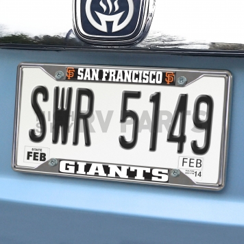 Fan Mat License Plate Frame - MLB San Francisco Giants Logo Metal - 26703-1