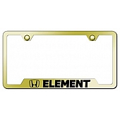 Automotive Gold License Plate Frame - Gold Stainless Steel - GFELEEG