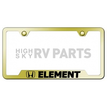 Automotive Gold License Plate Frame - Gold Stainless Steel - GFELEEG