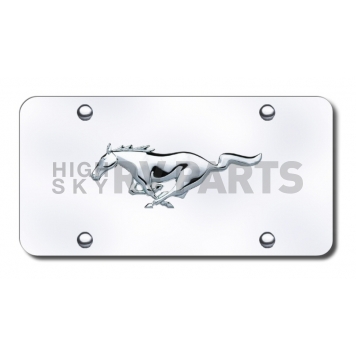 Automotive Gold License Plate - Mustang Logo Stainless Steel - MUSCC