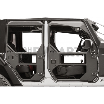Fab Fours Door - Tubular Full Steel Black Set Of 2 - JK10311-2