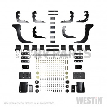 Westin Automotive Nerf Bar - Truck Wheel to Wheel Black Powder Coated Aluminum Oval - 28534705-4