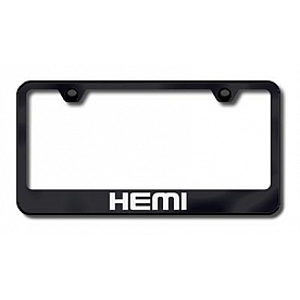 Automotive Gold License Plate Frame - Black Stainless Steel - LFHEMEB