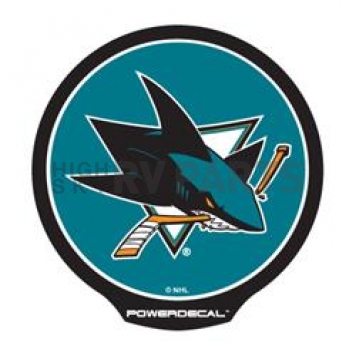 POWERDECAL Decal - San Jose Sharks Logo Black Plastic 4-1/2 Inch - PWR9101