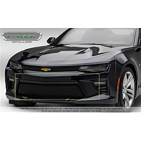 T-Rex Truck Products Bumper Grille Insert Overlay Powder Coated Black Steel - 52036