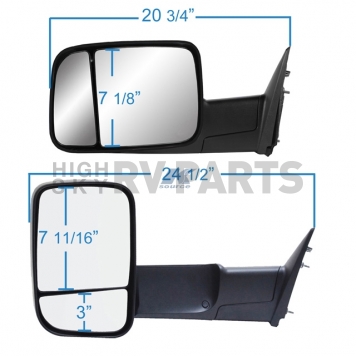 K-Source Exterior Towing Mirror Manual OEM Single - 60182C-2