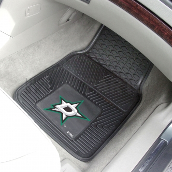 Fan Mat Floor Mat - Universal Fit Black Vinyl Set of 2 - 10640-1