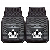Fan Mat Floor Mat - Universal Fit Black Vinyl Set of 2 - 10651