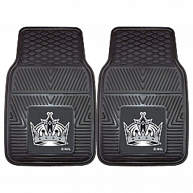 Fan Mat Floor Mat - Universal Fit Black Vinyl Set of 2 - 10651