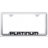 Automotive Gold License Plate Frame - Silver Stainless Steel - GFPLTES