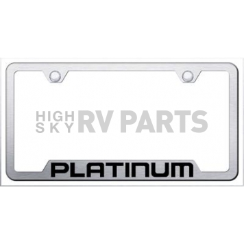 Automotive Gold License Plate Frame - Silver Stainless Steel - GFPLTES