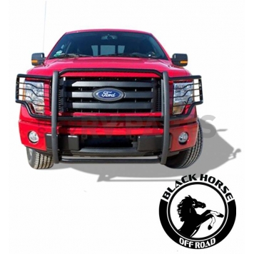 Black Horse Offroad Grille Guard 1-1/2 Inch Black Powder Coated Steel - 17FP32MA