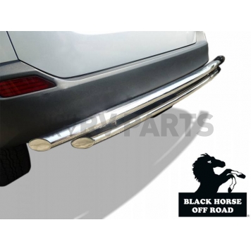 Black Horse Offroad Bumper Guard - Polished Silver Steel - 8TY918SS-DL