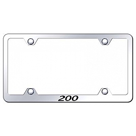 Automotive Gold License Plate Frame - Silver Stainless Steel - LFW200EC