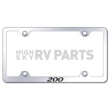 Automotive Gold License Plate Frame - Silver Stainless Steel - LFW200EC