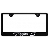 Automotive Gold License Plate Frame - Black Stainless Steel - LFSTYPEB