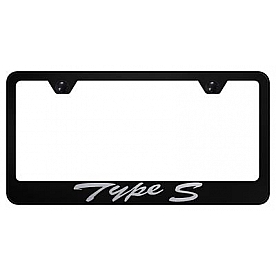 Automotive Gold License Plate Frame - Black Stainless Steel - LFSTYPEB