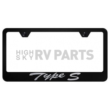 Automotive Gold License Plate Frame - Black Stainless Steel - LFSTYPEB