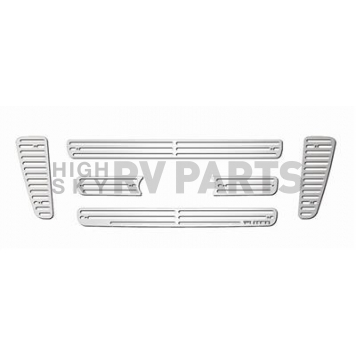 Putco Grille Insert - Polished Aluminum Rectangular - 91141