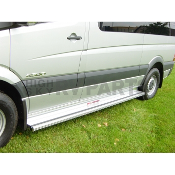 Owens Products Running Board Silver Aluminum Stationary - 74105EX01-1