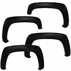 Black Horse Offroad Fender Flare - Black Duraflex Plastic Matte Set Of 4 - FF-DORA25-SM-PKT