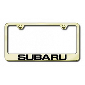 Automotive Gold License Plate Frame - Gold Stainless Steel - LFSUBEG