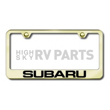 Automotive Gold License Plate Frame - Gold Stainless Steel - LFSUBEG