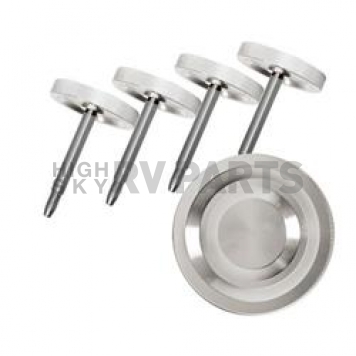 DV8 Offroad Soft Top Door Surround Knob Silver Aluminum Set Of 4 - JP180027BL