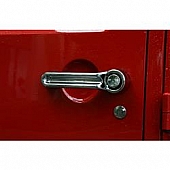 Rugged Ridge Exterior Door Handle Cover - Silver ABS Plastic Chrome Plated - 1331111
