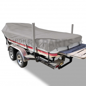 Carver Boat Cover V-Hull Bass Boat Gray Polyester - 79003