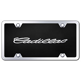 Automotive Gold License Plate - Cadillac Acrylic - BCADCBK