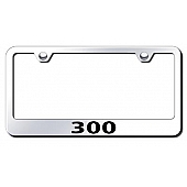 Automotive Gold License Plate Frame - Silver Stainless Steel - LF300EC