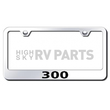 Automotive Gold License Plate Frame - Silver Stainless Steel - LF300EC