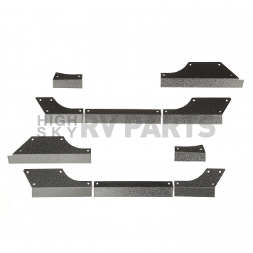 Rugged Ridge Rocker Panel Guard - Flat Steel Black Powder Coated - 1161511