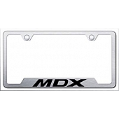 Automotive Gold License Plate Frame - Silver Stainless Steel - GFMDXES