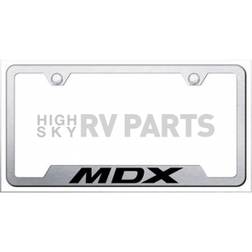 Automotive Gold License Plate Frame - Silver Stainless Steel - GFMDXES