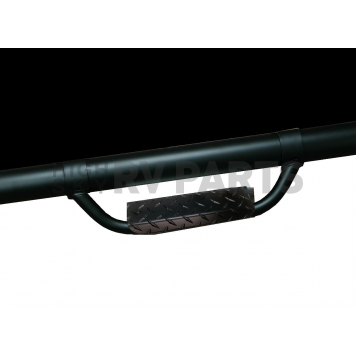 Warrior Products Nerf Bar Step Plate Black Aluminum Single - 55012BK-1