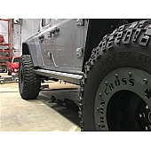Iron Cross Running Board Black Matte Powder Coated Steel Stationary - GP3004